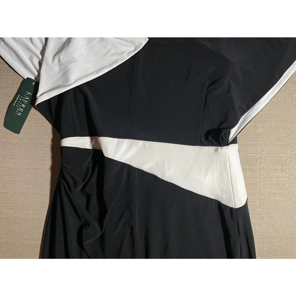 LRL Ralph Lauren VINTAGE NEW WITH TAG Women’s 12 Black Dress White Orig $139 - Picture 8 of 9